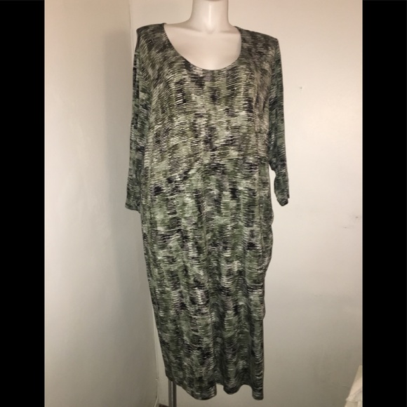 Catherine's Curvy Collection Green Striped Dress - Picture 2 of 6